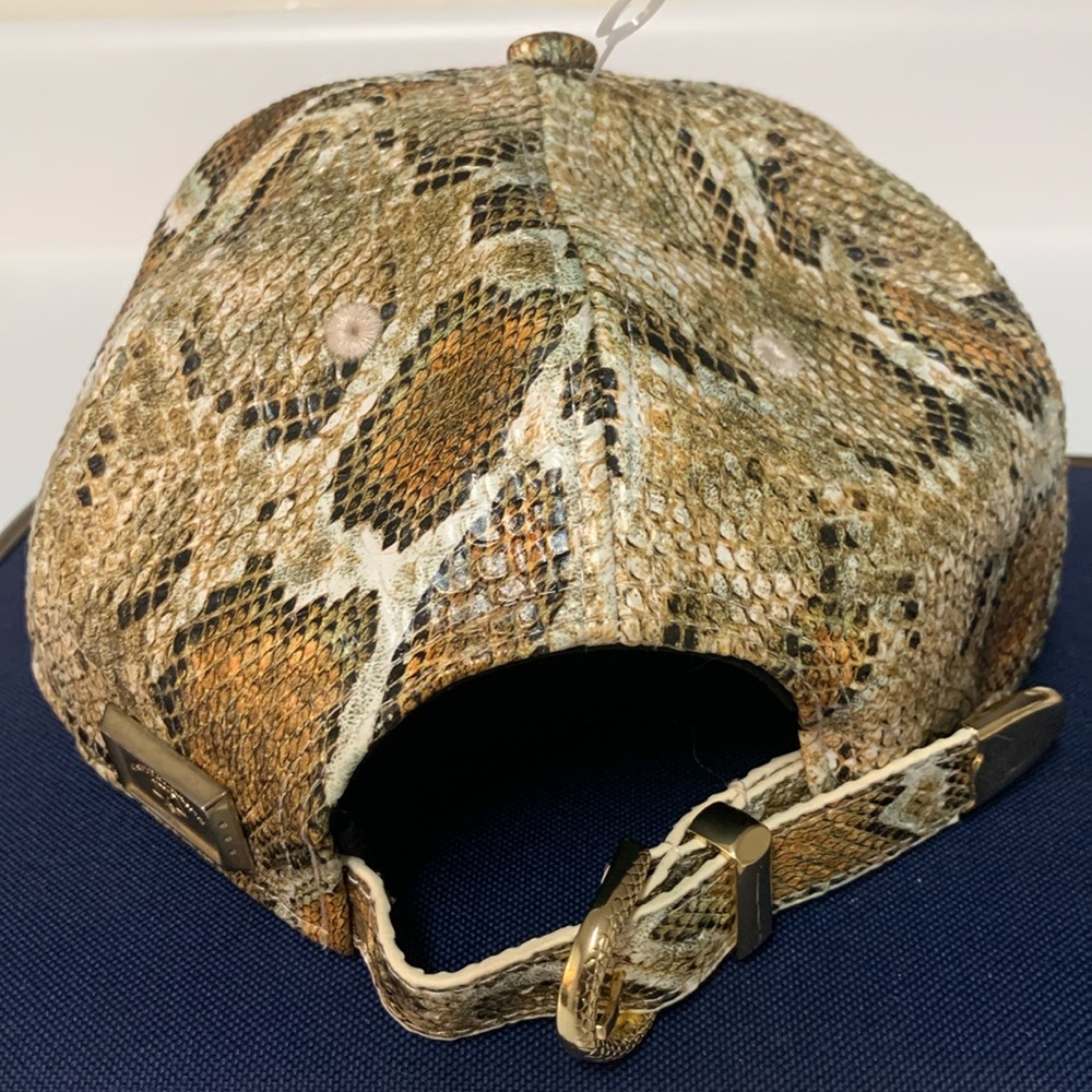 Capital Gains Python Cap Grey And Tan Leather Men… - image 3